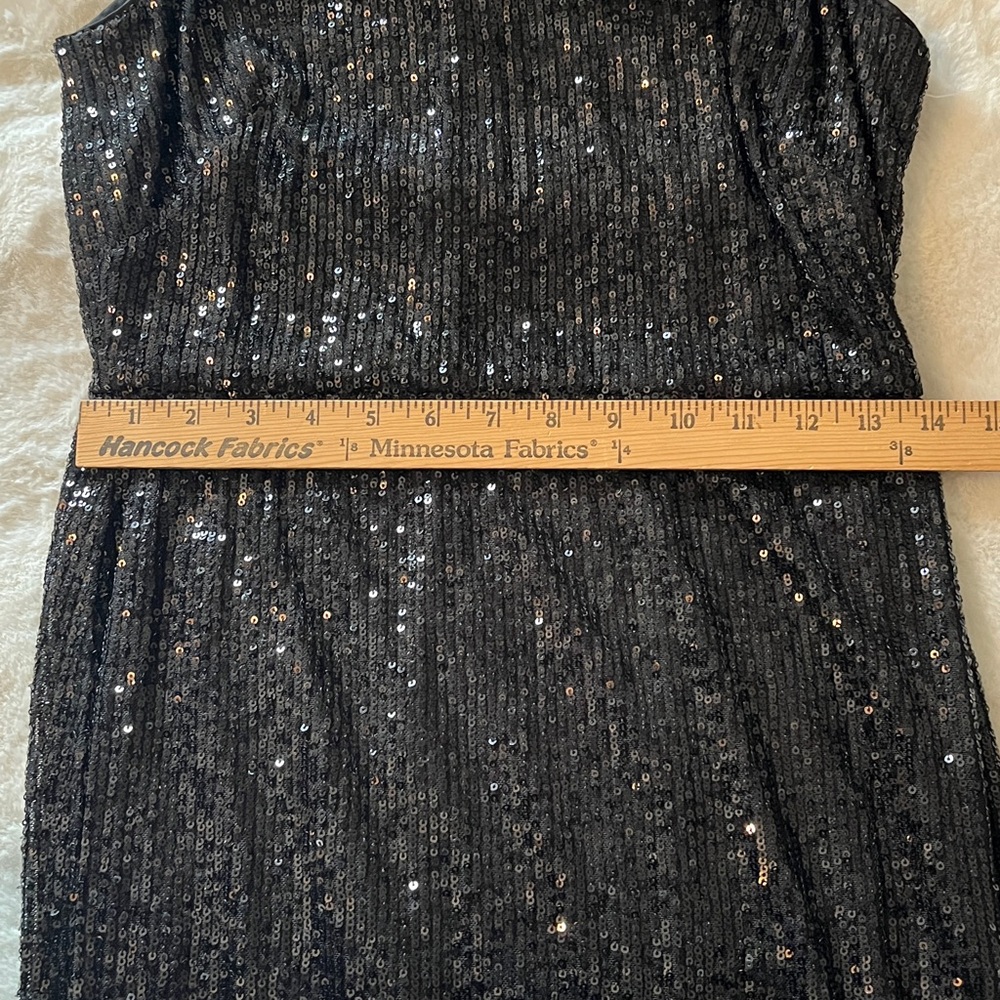 New! Eliza J Black Sequin Gown‎ Sleeveless Mermaid Dress Cocktail Size 8 - Picture 14 of 16